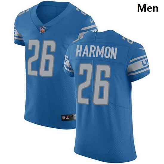 Nike Detroit Lions 26 Duron Harmon Blue Team Color Men Stitched NFL Vapor Untouchable Elite Jersey